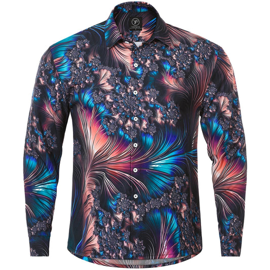 Abstract Men's Pocket Long Sleeve Shirts