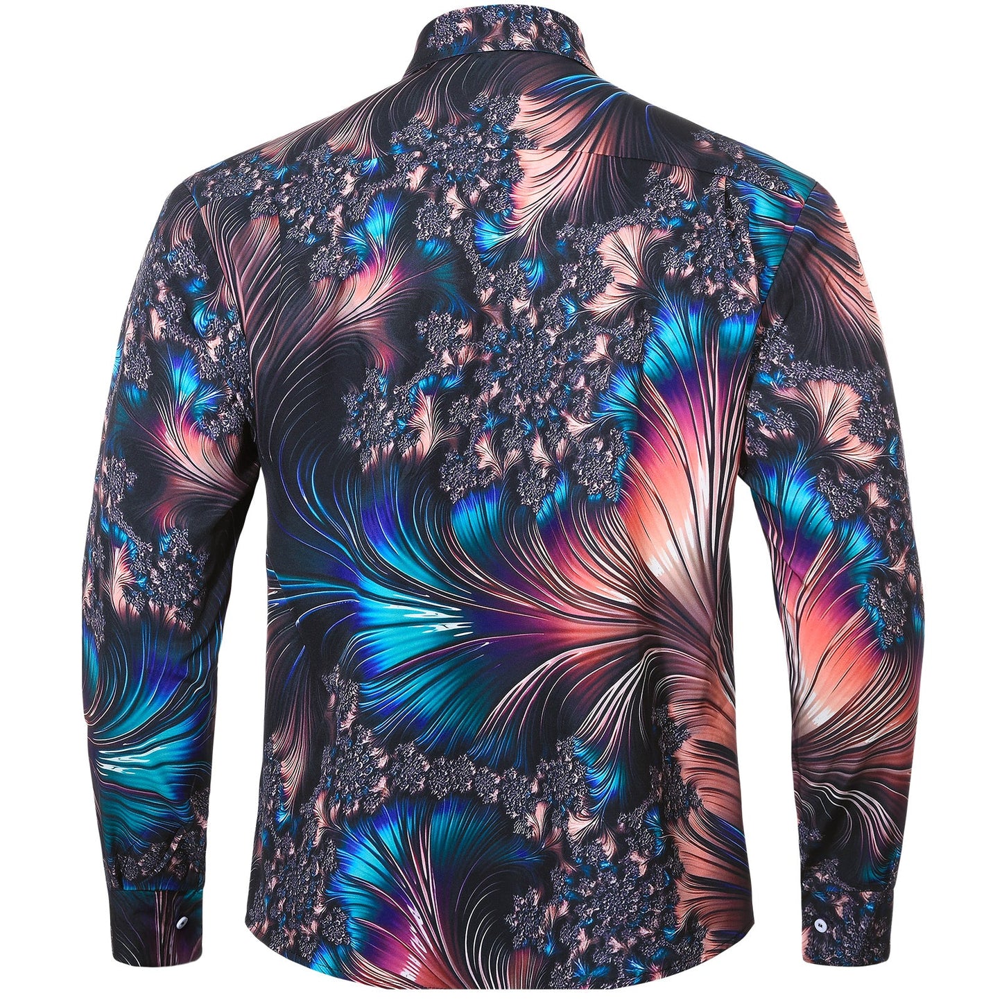 Abstract Men's Pocket Long Sleeve Shirts