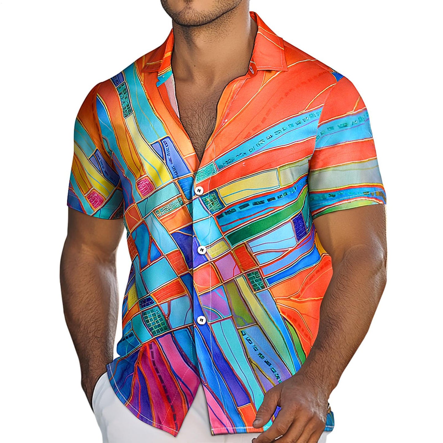 Geometry Short Sleeve Hawaiian Shirt