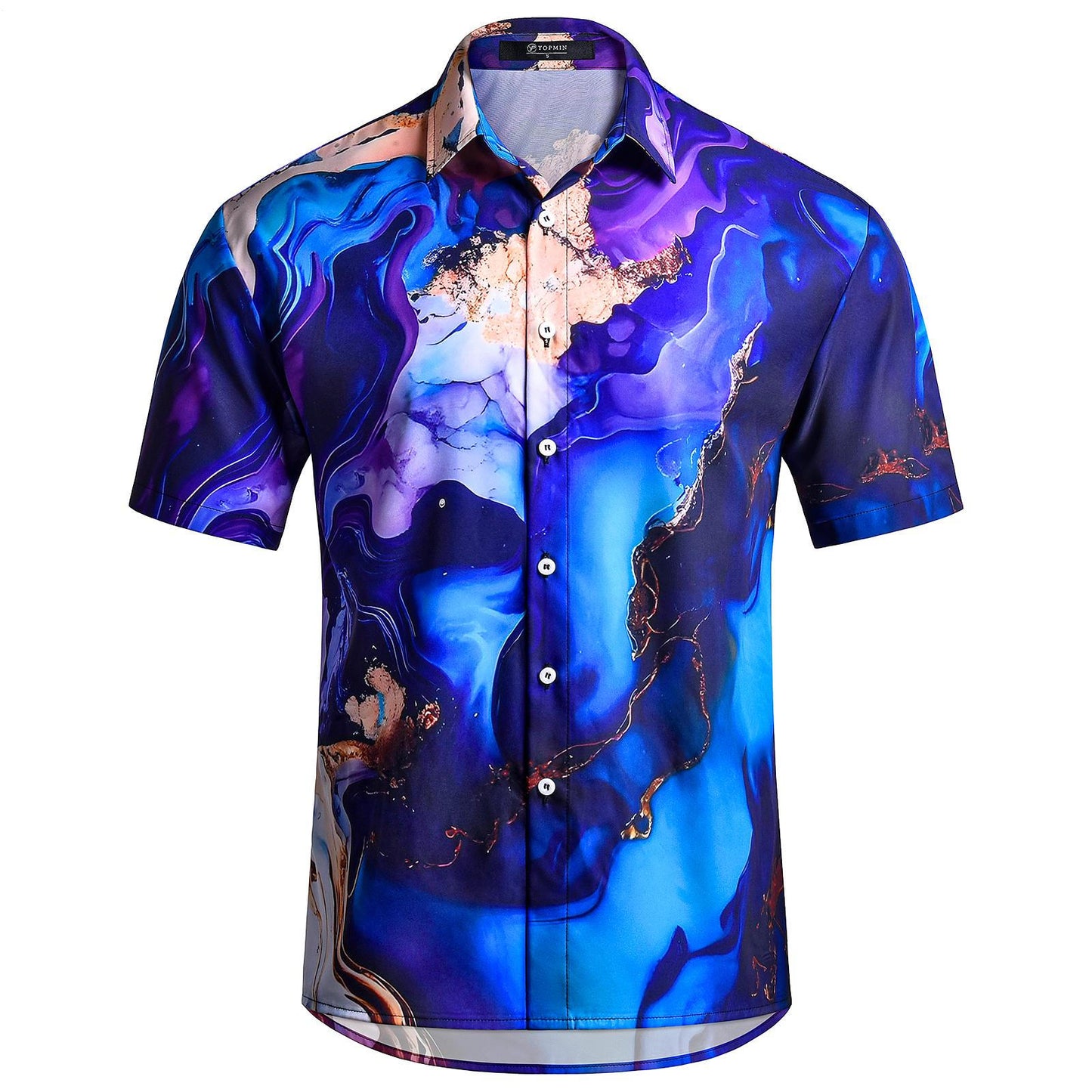Abstract Short Sleeve Hawaiian Shirt