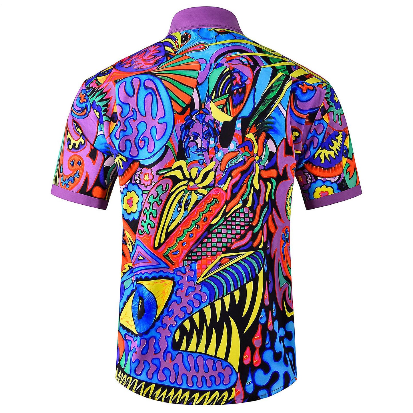 Abstract Short Sleeve Hawaiian Shirt