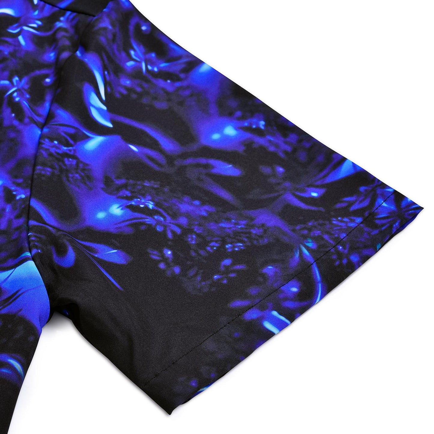 Gradient Floral Short Sleeve Hawaiian Shirt