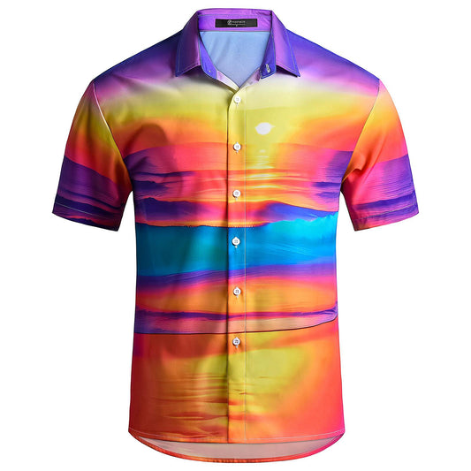Seaside Sunset Short Sleeve Hawaiian Shirt