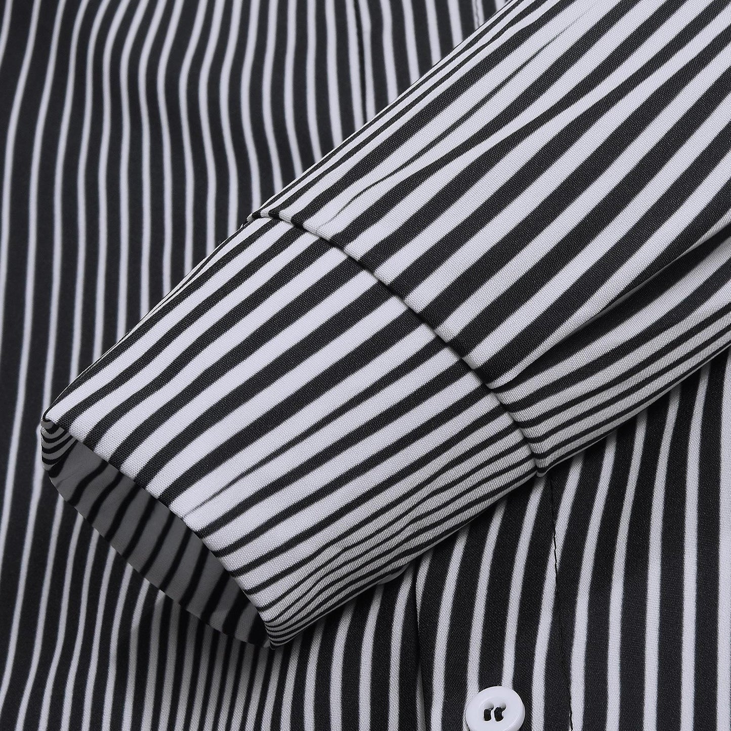 Geometric Stripe Men's Pocket Long Sleeve Shirts