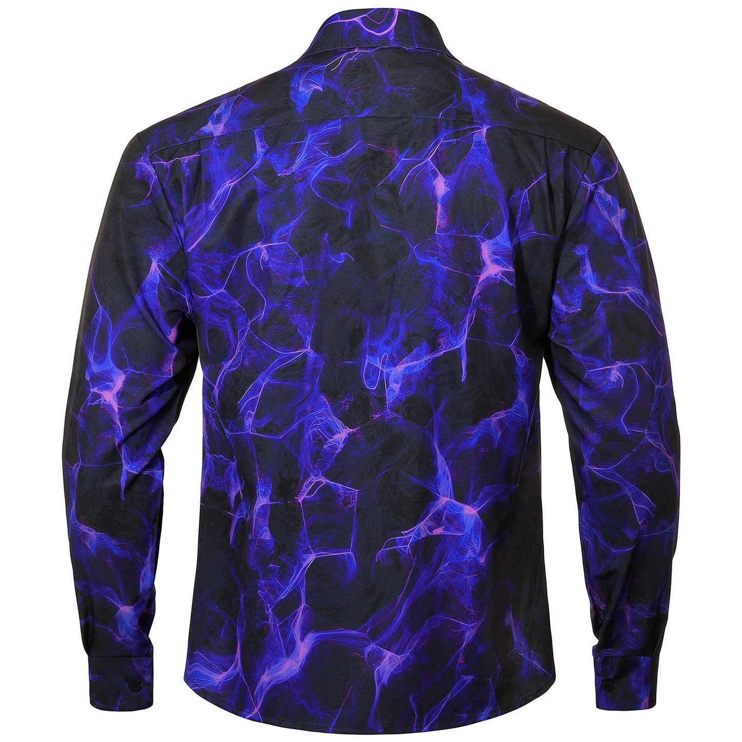 Abstract Print Men's Pocket Long Sleeve Shirts