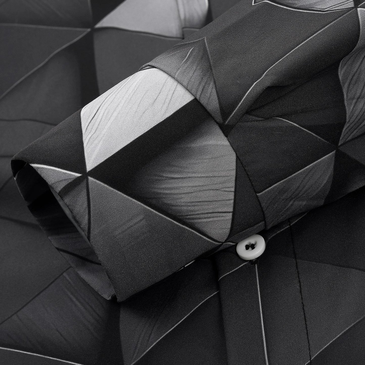 Geometric Men's Pocket Long Sleeve Shirts