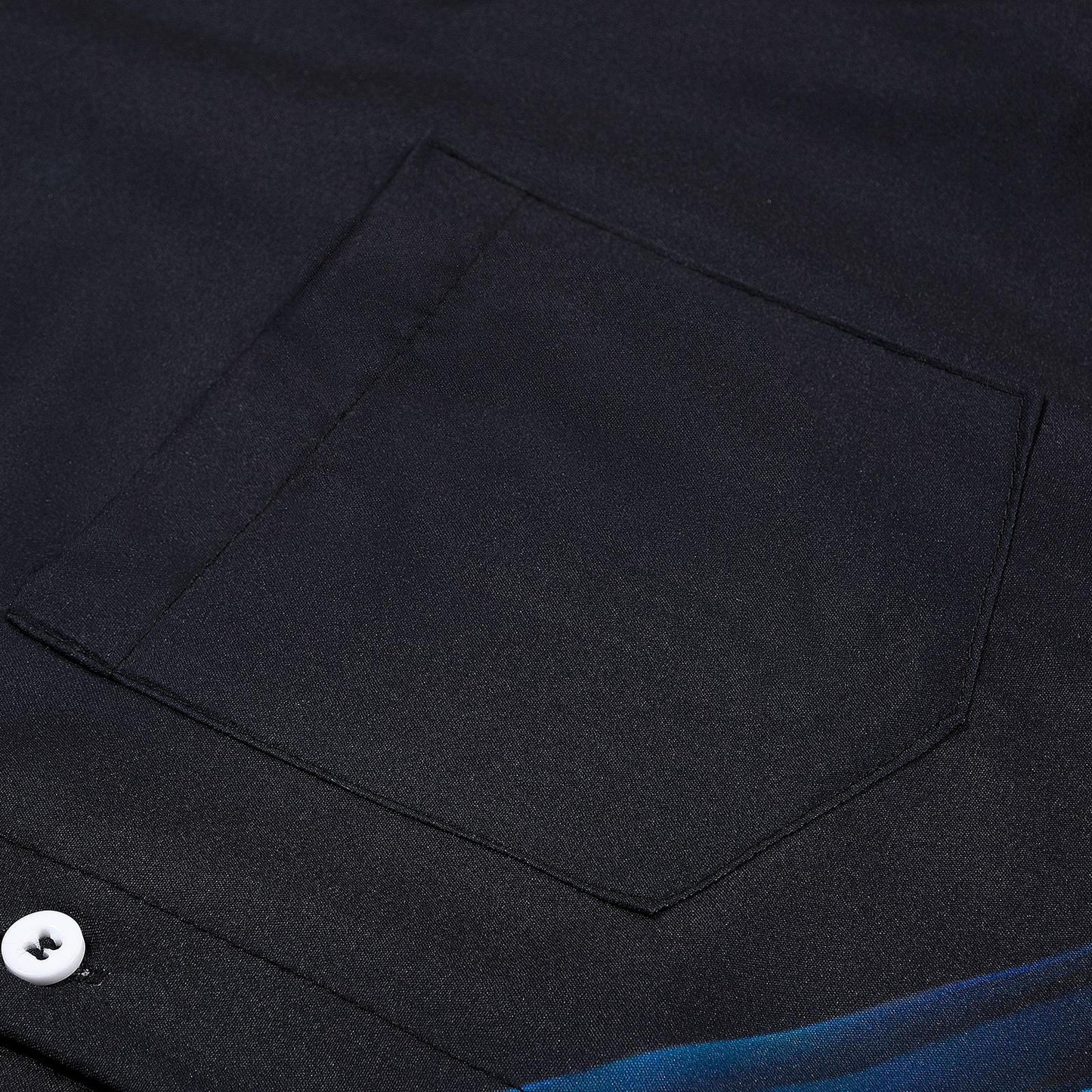 Abstract Gradient Men's Pocket Long Sleeve Shirts