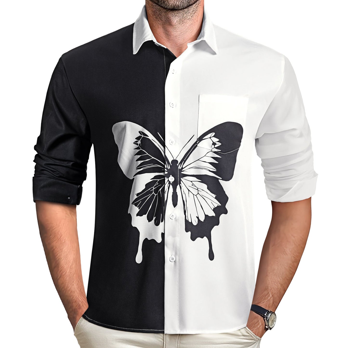 Men's Pocket Long Sleeve Shirts