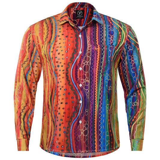 Geometry Men's Pocket Long Sleeve Shirts