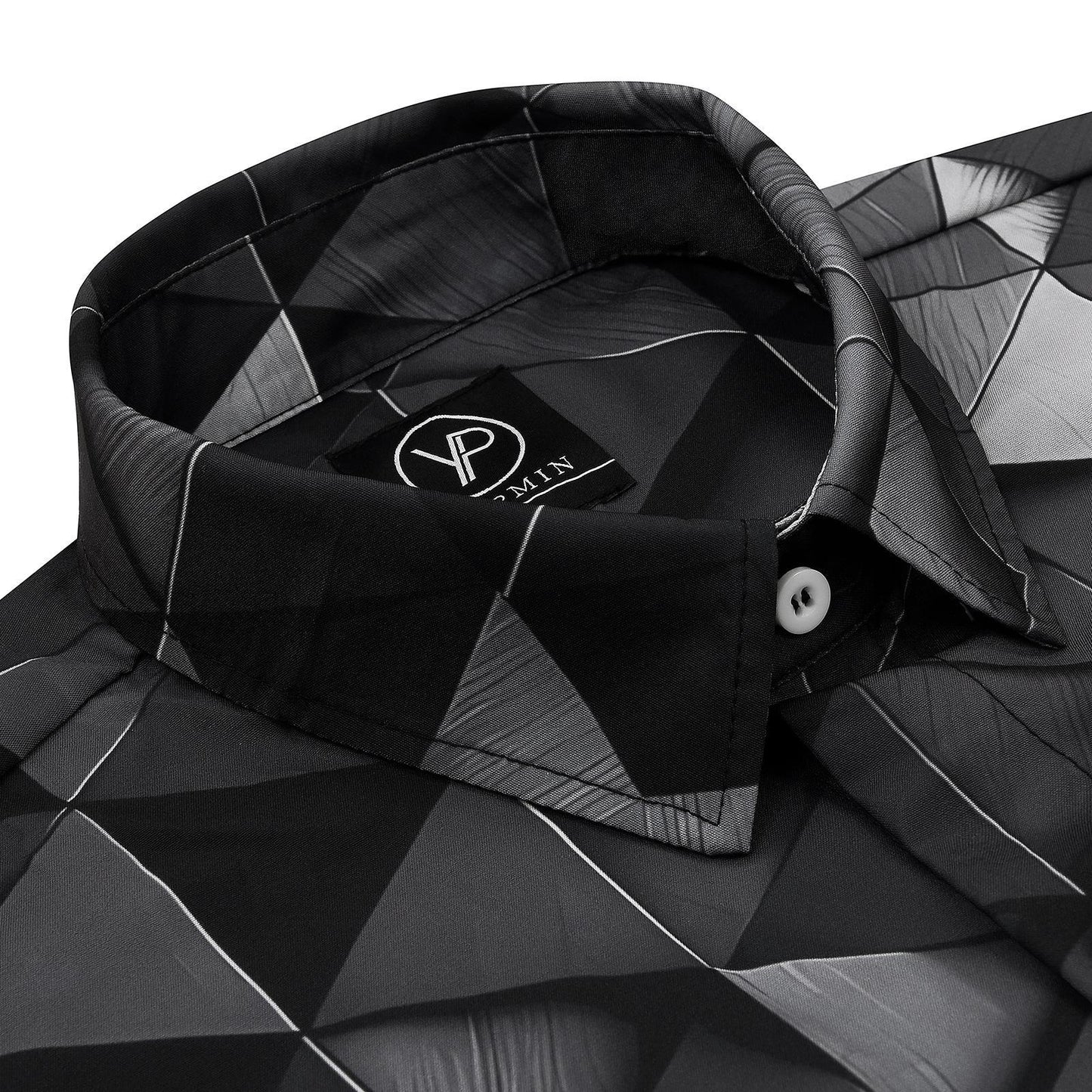Geometric Men's Pocket Long Sleeve Shirts