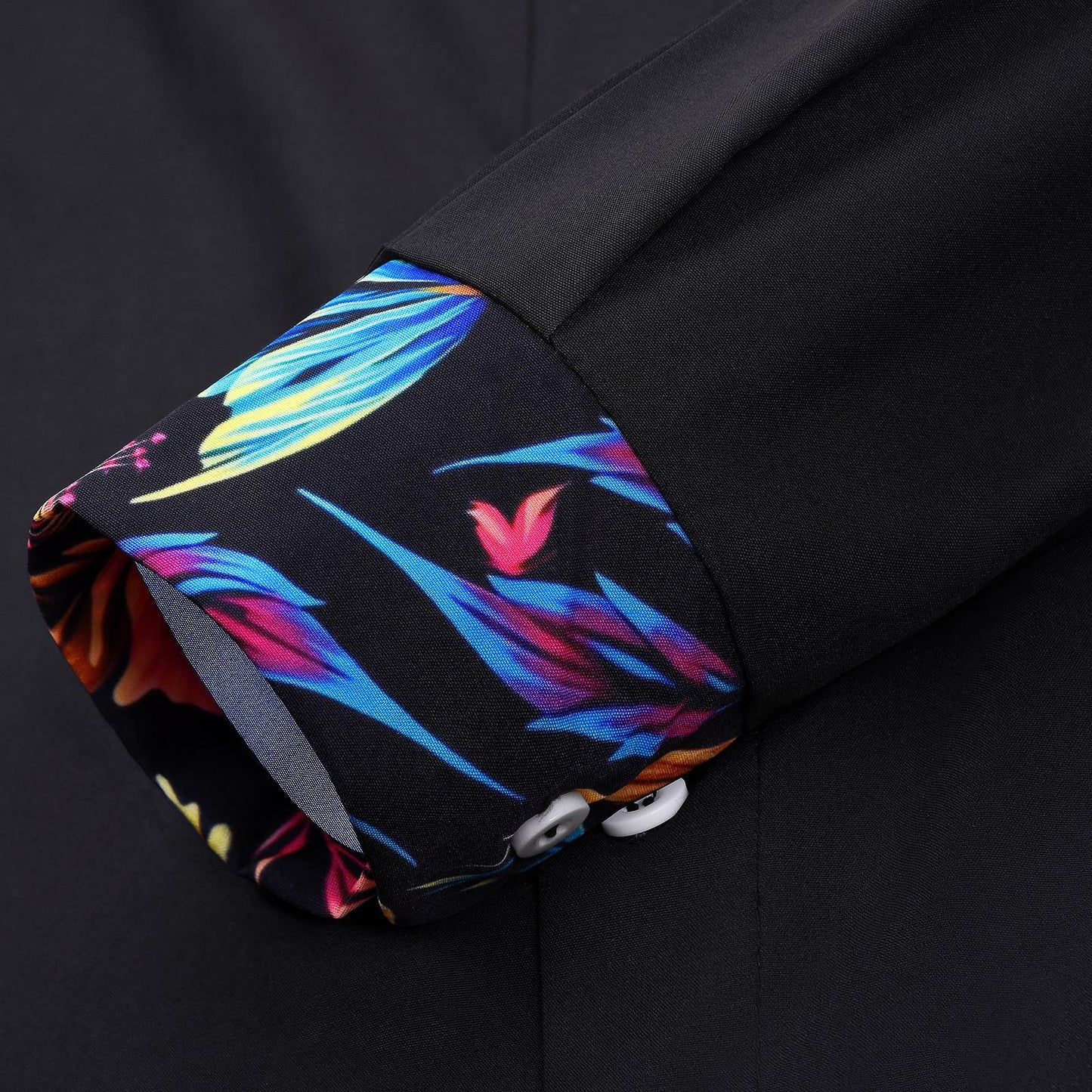 Floral Men's Pocket Long Sleeve Shirts