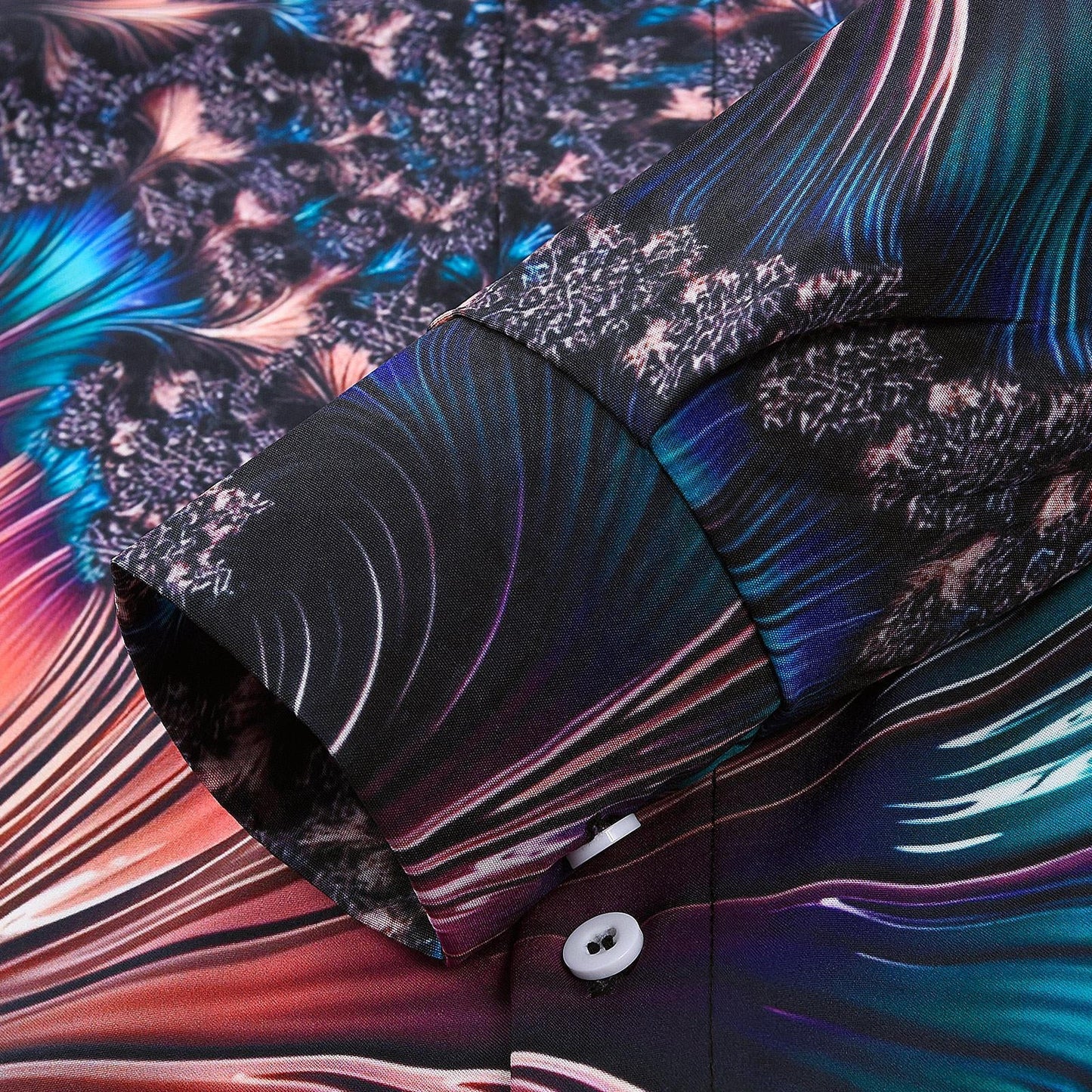 Abstract Men's Pocket Long Sleeve Shirts