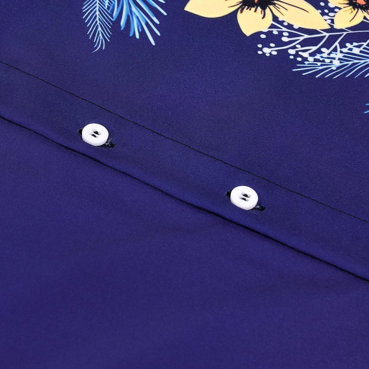 Floral Men's Pocket Long Sleeve Shirts