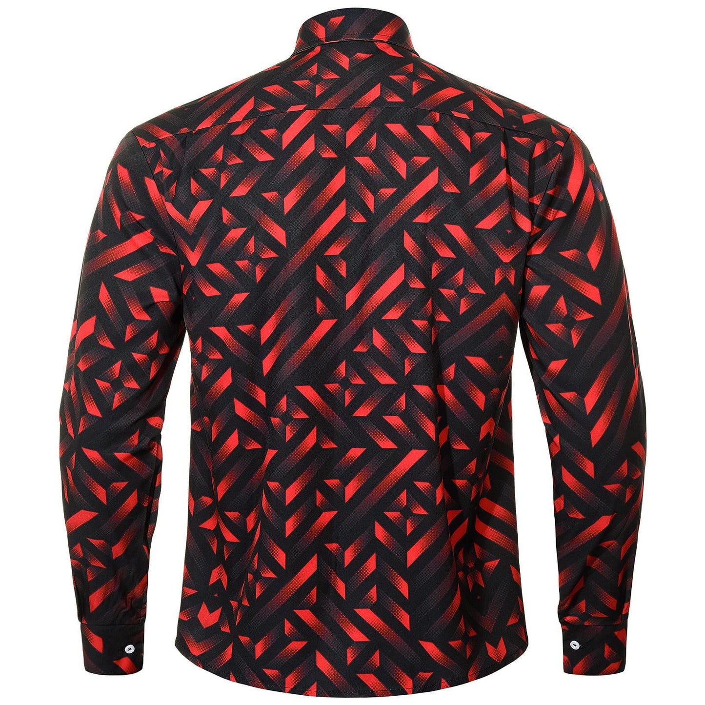 Geometric Men's Pocket Long Sleeve Shirts