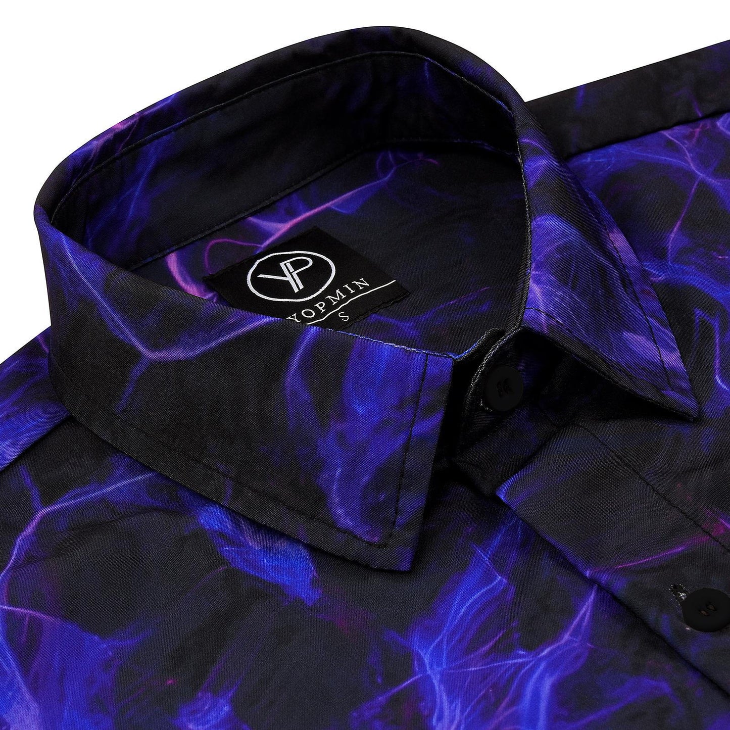 Abstract Print Men's Pocket Long Sleeve Shirts