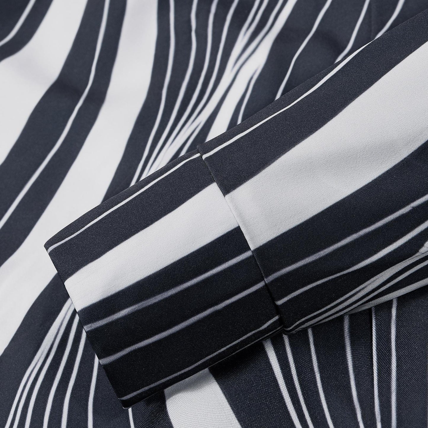 Geometric Stripe Men's Pocket Long Sleeve Shirts