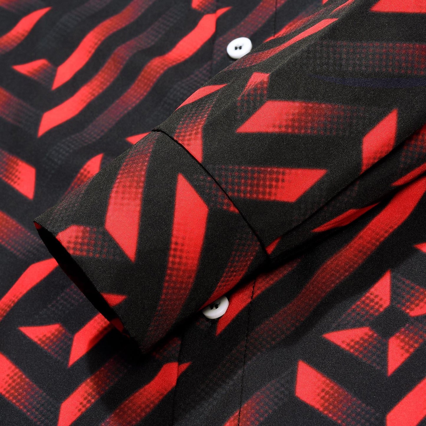 Geometric Men's Pocket Long Sleeve Shirts