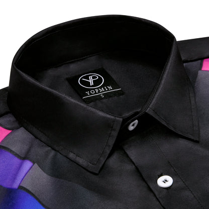Geometric Print Men's Pocket Short Sleeve Shirts