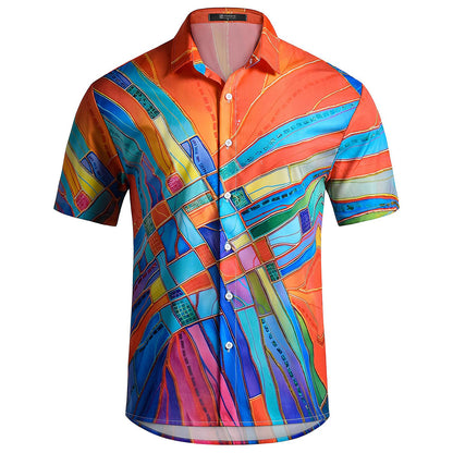 Geometry Short Sleeve Hawaiian Shirt