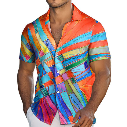 Geometry Short Sleeve Hawaiian Shirt