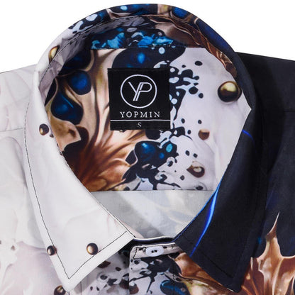 Floral Men's Pocket Long Sleeve Shirts