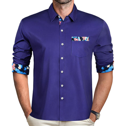 Plant Men's Pocket Long Sleeve Shirts